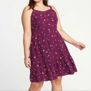 Old Navy Floral Purple Cami Sun Dress